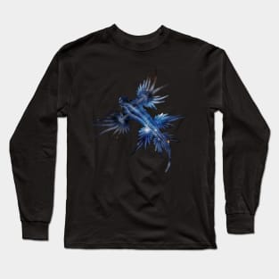 Galaxy Blue Sea Dragon Long Sleeve T-Shirt